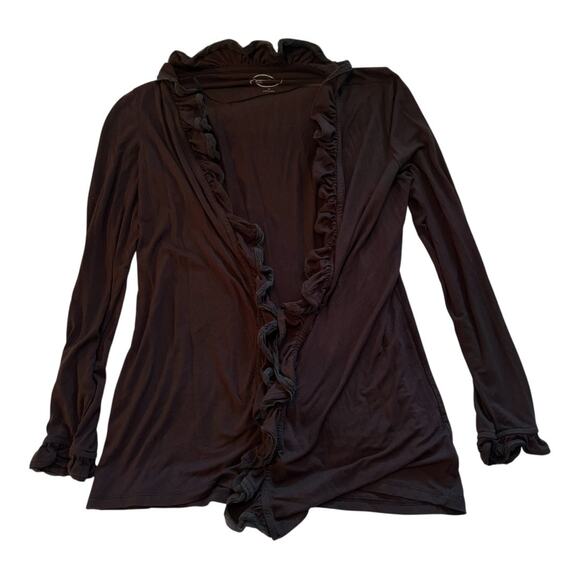 I.N.C. International Concepts Ruffle Cardigan - Medium Petite - Long Sleeves - Picture 1 of 6